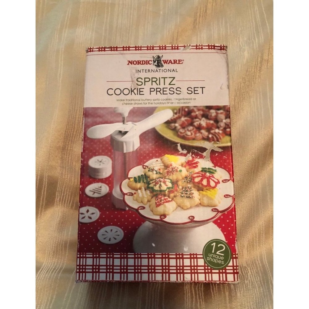 Nordic Ware International Spritz Cookie Press Set 12 Shapes